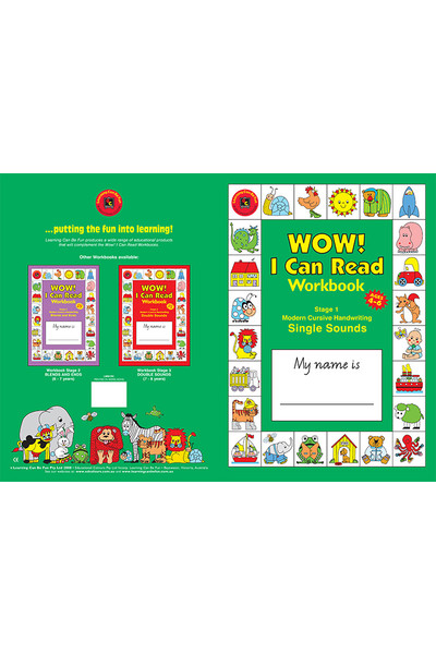 WOW! I Can Read Workbook Stage 1 - Single Sounds: Victorian Modern Cursive Handwriting