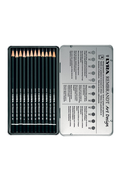 LYRA Art Design Graphite Pencils - Tin of 12