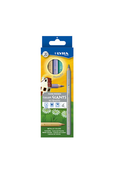 LYRA Colour Giants Metallic Pencils - Pack of 6