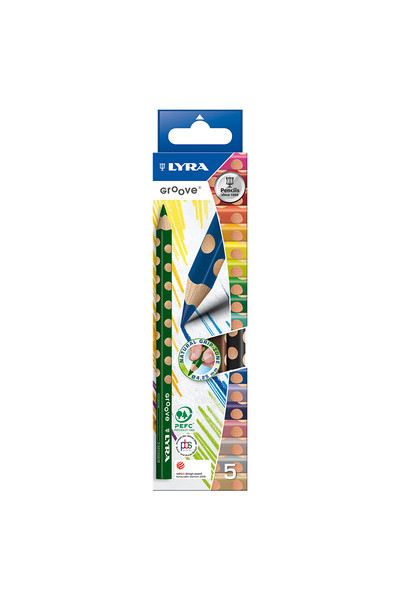 LYRA Groove Colour Pencils - Pack of 5