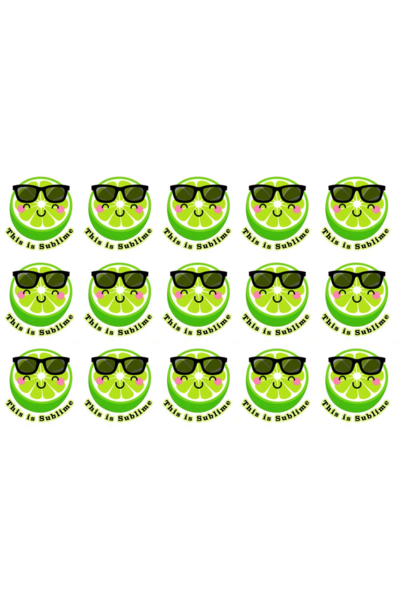 Sub-Lime Reward Stickers