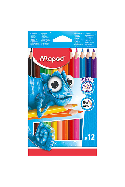 Maped Coloured Pencils - Jumbo Pulse (Wood Free): Box of 12