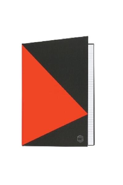 Marbig Hardcover Notebook Ruled: Blackred 200 Pages - A4