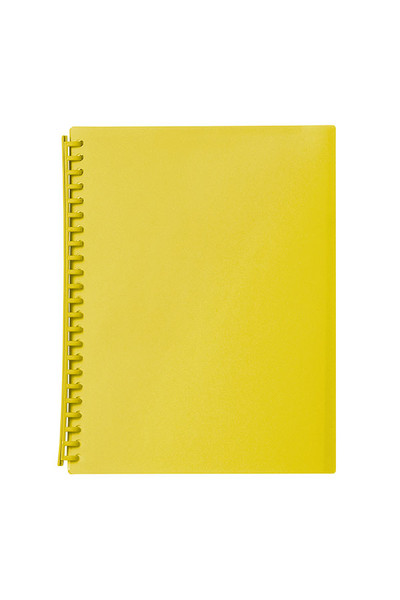 Marbig Display Book (A4) - 20 Pocket Refillable Translucent: Yellow