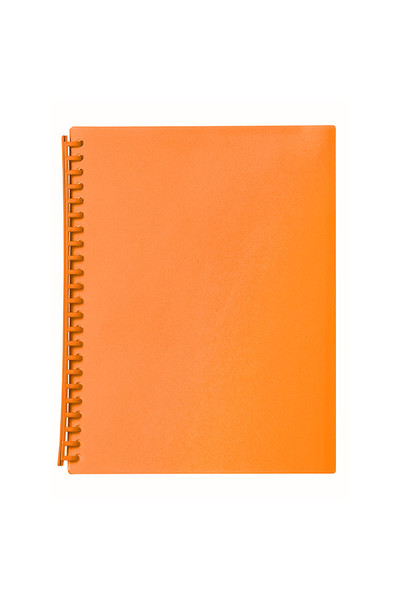 Marbig Display Book (A4) - 20 Pocket Refillable Translucent: Orange