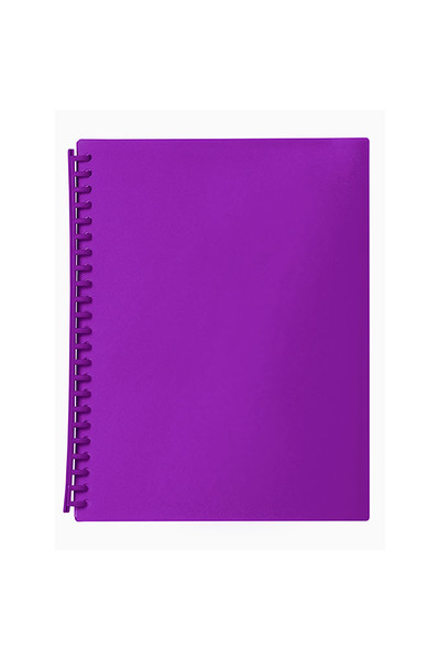 Marbig Display Book (A4) - 20 Pocket Refillable Translucent: Purple