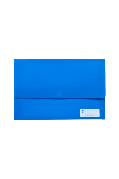 Marbig Document Wallet (Foolscap) - Polypick Translucent: Blue