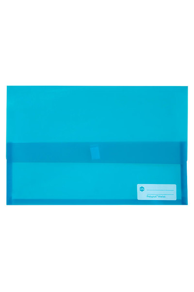 Marbig Document Wallet (Foolscap) - Polypick Translucent: Marine