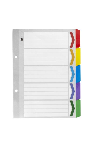 Marbig 5 Tab Coloured Dividers (A5)