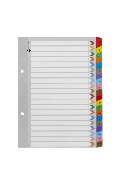 Marbig A-Z Coloured Plastic Tab Dividers (A5)