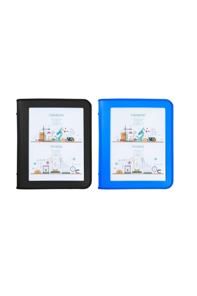 Marbig Binder - A4 2D 25mm Insert Cover: Black and Blue Assorted (Box of 10)