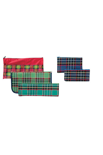 Marbig Pencil Case - Medium (20x13cm): Tartan