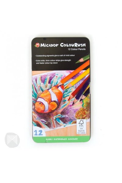 Micador Colourush - 12 Colour Pencils