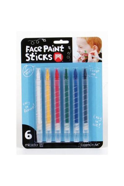 Face Paint - Twistable Sticks (6 Pack)