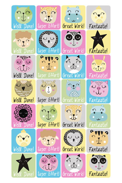 Scandi Animals Reward Stickers