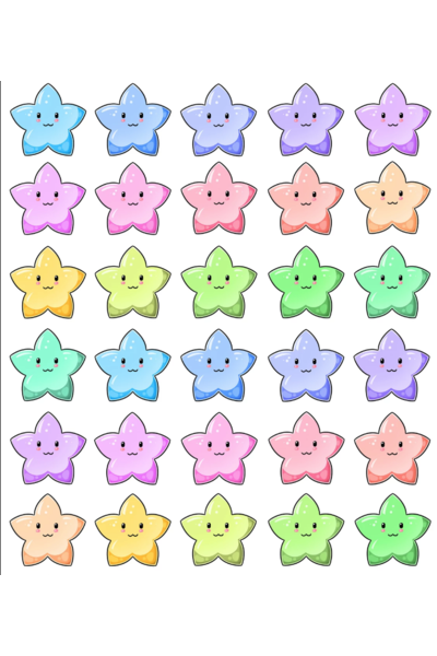Rainbow Stars Reward Stickers