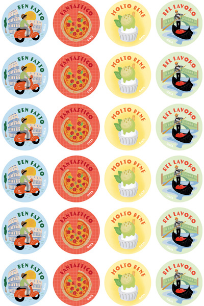 Italian - Language Merit Stickers (Pack of 96)
