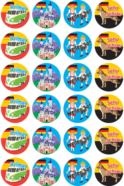 German Language Stickers (Previous Design)