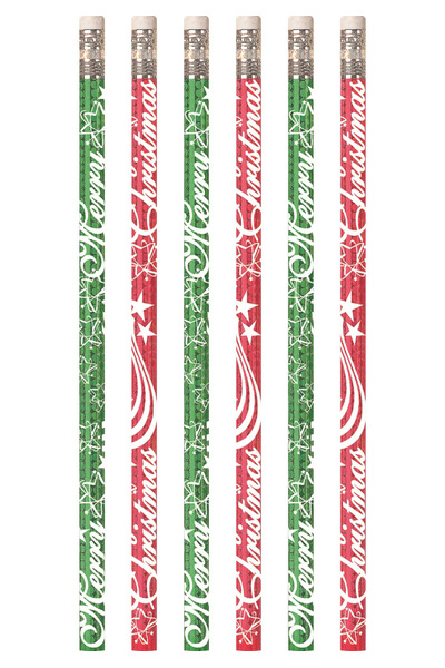 Christmas Glitters Pencils - Pack of 10