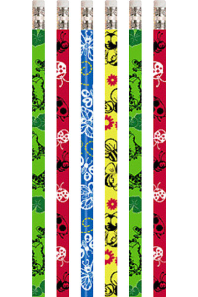 Butterflies, Bees, Frogs, Ladybirds Pencils - Pack of 100