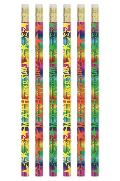 Maths Mega Star Pencils - Pack of 10