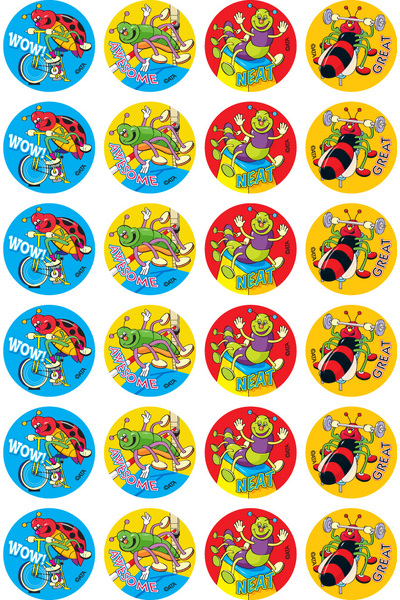 Sporty Bugs Merit Stickers