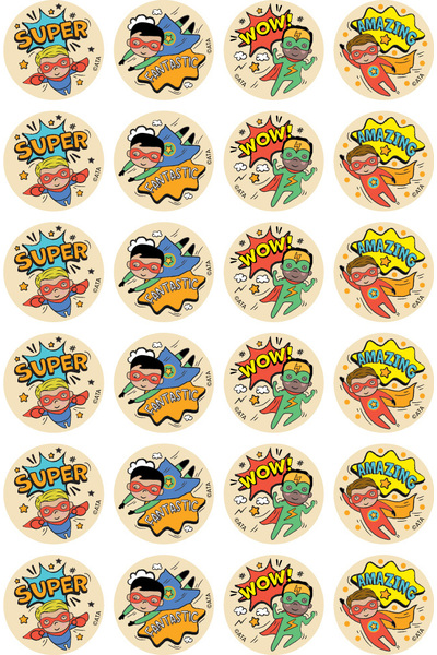 Super Kid (Boy) - Merit Stickers (Pack of 96)
