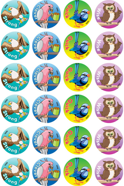 Clever Birds Merit Stickers