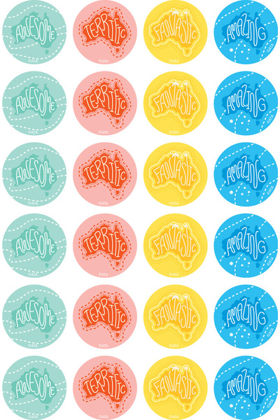 Amazing Australia - Merit Stickers (Pack of 96)