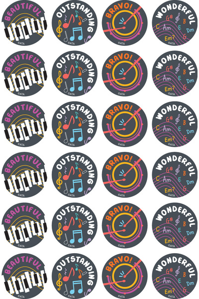 Music Maestros - Merit Stickers (Pack of 96)