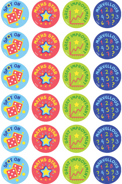 Maths Star - Merit Stickers (Pack of 96)