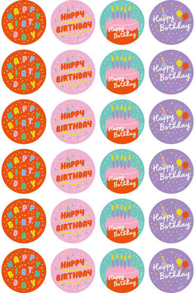 Birthday - Merit Stickers (Pack of 96)