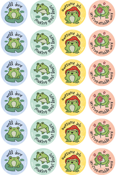 Frogs - Merit Stickers (Pack of 96)