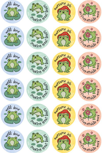 Frogs Merit Stickers