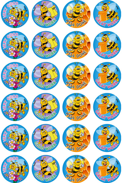 Bees Merit Stickers (Previous Design)