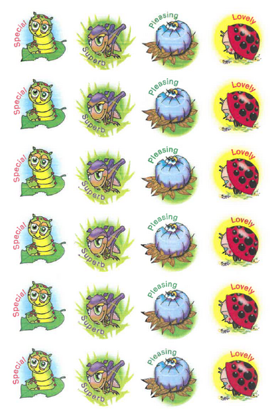 Garden Insects Merit Stickers (Previous Design)