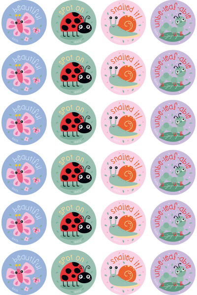 Garden Insects - Merit Stickers (Pack of 96)