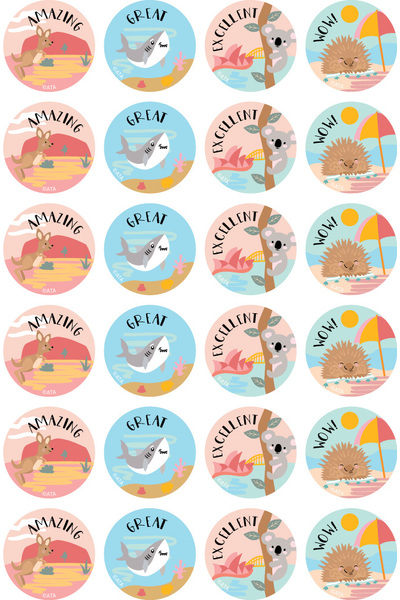 Australiana - Merit Stickers (Pack of 96)