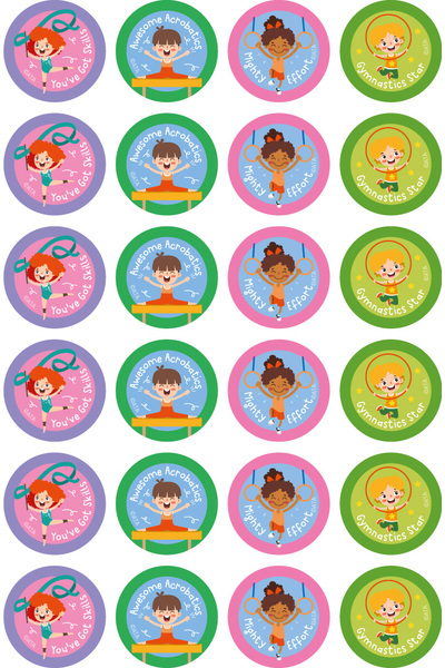 Gymnastics - Extracurricular Stickers (Pack of 96)
