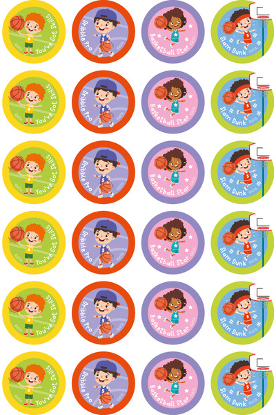 Basketball - Extracurricular Stickers (Pack of 96)