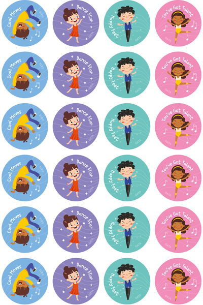Dancing - Extracurricular Stickers (Pack of 96)