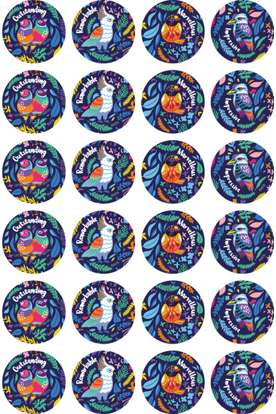 Australian Birds - Merit Stickers (Pack of 96)