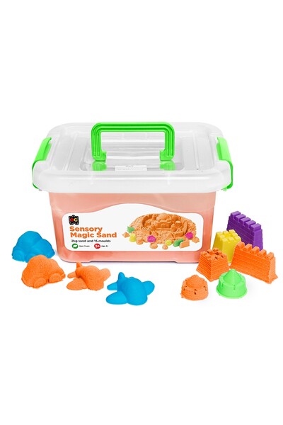 Sensory Magic Sand 2kg - Orange (with moulds)