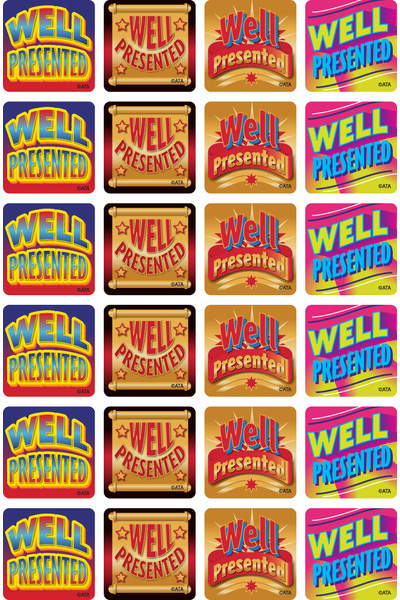 Well Presented Metallic Stickers