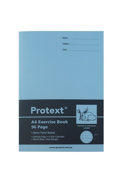 Protext A4 Exercise Book - 8mm Ruled (Rabbit) 96PG