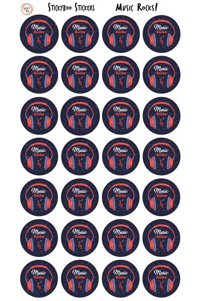 Music Rocks Reward Stickers