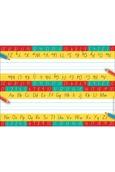Alphabet and Numbers NSW Foundation Font - Pack of 35 (CARD)