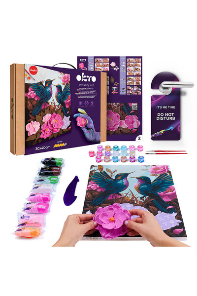 Okto 3D Modelling & Painting Kit 30x40cm: Hummingbirds in Love
