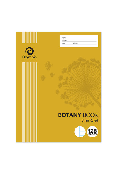 Olympic Botany Book - 225x175mm 8mm Ruled: 128pg (Pack of 10)