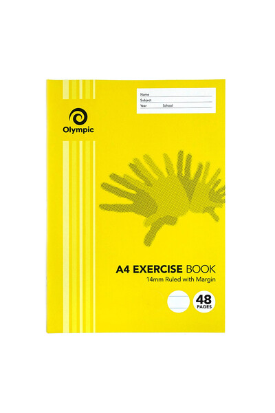 Olympic Exercise Book - A4 14mm Ruled Non-Dotted (E144): 48pg (Pack of 20)